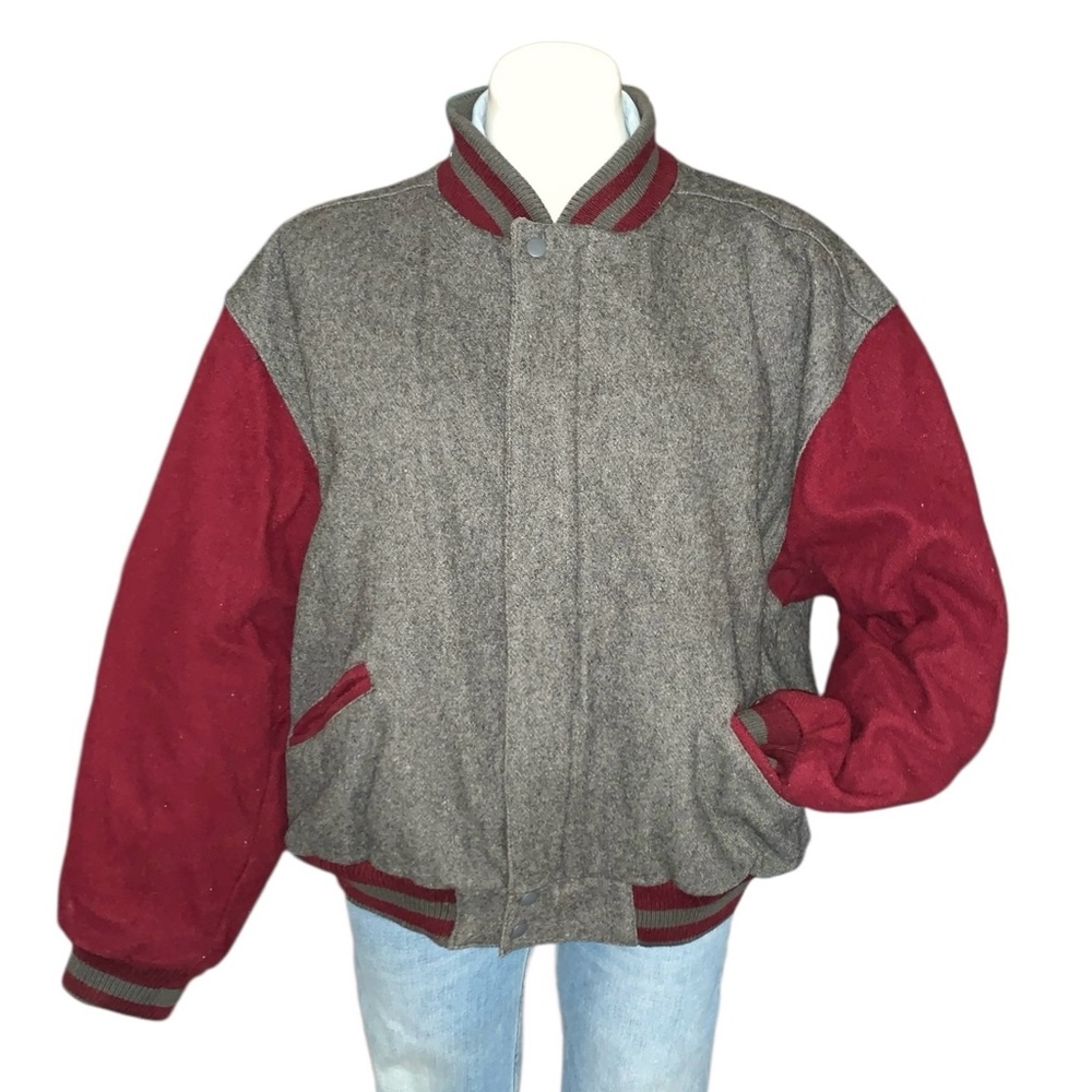 v i n t a g e :: Architect Wool Varsity Bomber Jacket